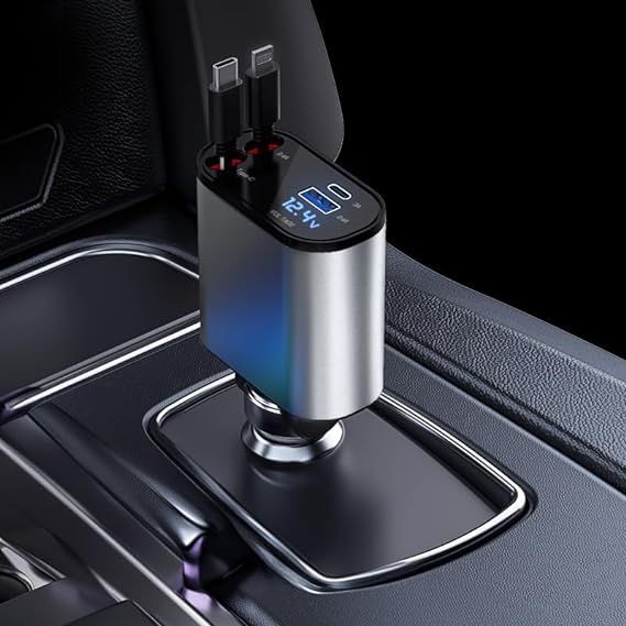 4-In-1 Retractable Car Charger