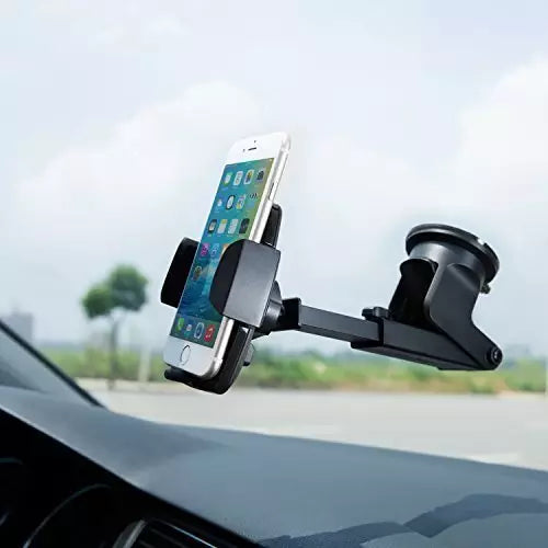 Universal Car Phone Holder with One Touch Technology - Windshield/Dashboard Mount