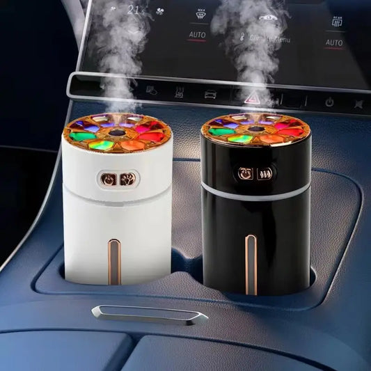 Mini Car Air Humidifier, Smart Colorful LED Light