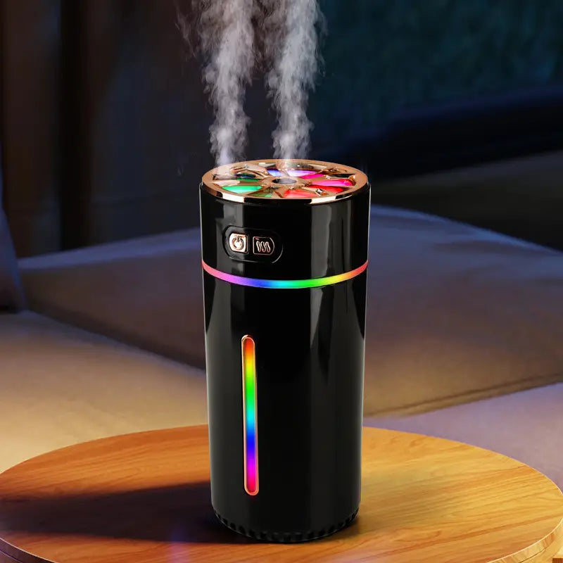 Mini Car Air Humidifier, Smart Colorful LED Light