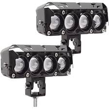 4-eye LED lights, white yellow high and low beams