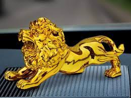 Golden Lion Car Dashboard Decoration