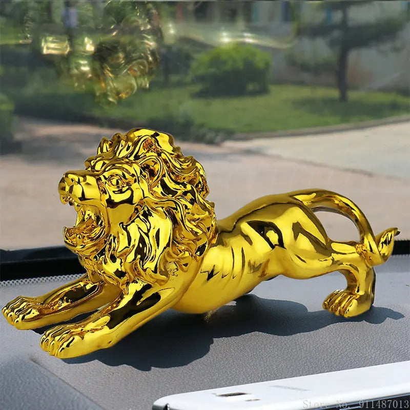 Golden Lion Car Dashboard Decoration