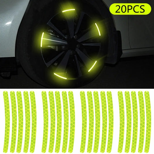 Car Wheel Hub Reflective Sticker 3d Stereo | Pack of 20pcs