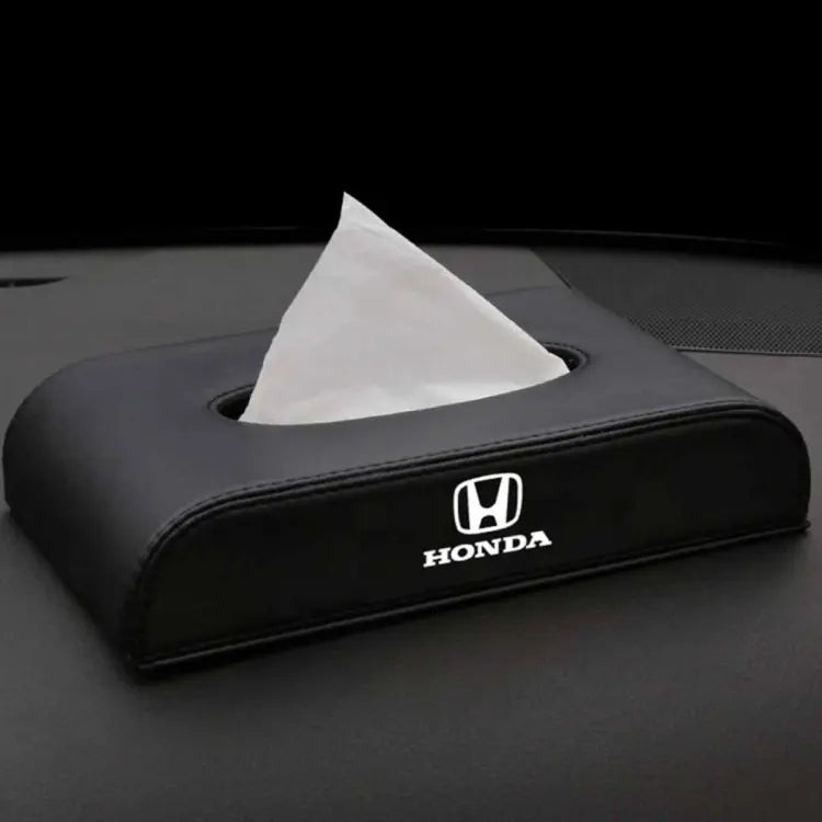 Elegant PU Leather Tissue Box with HONDA Logo