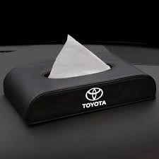 Elegant PU Leather Tissue Box with TOYOTA Logo