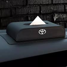 Elegant PU Leather Tissue Box with TOYOTA Logo